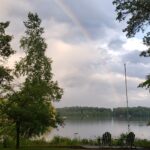 rainbow over Rice Lake
